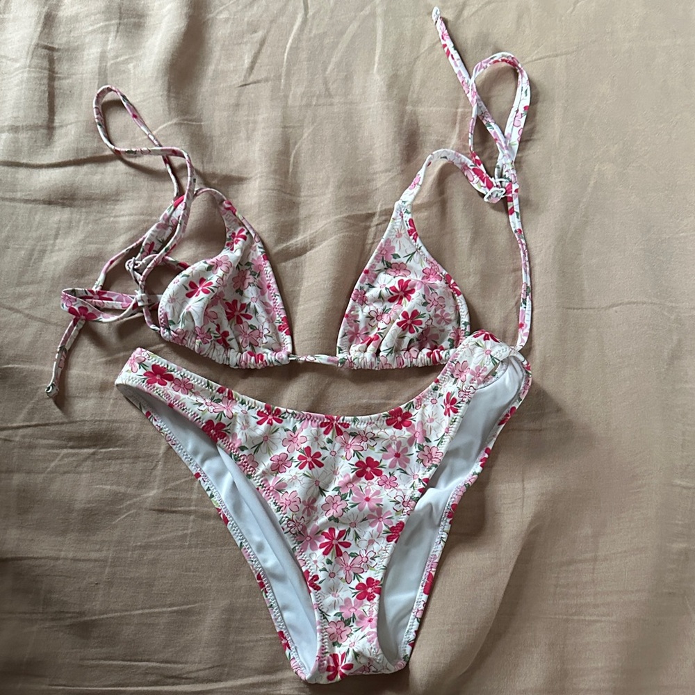 Floral Pink Bikini Set